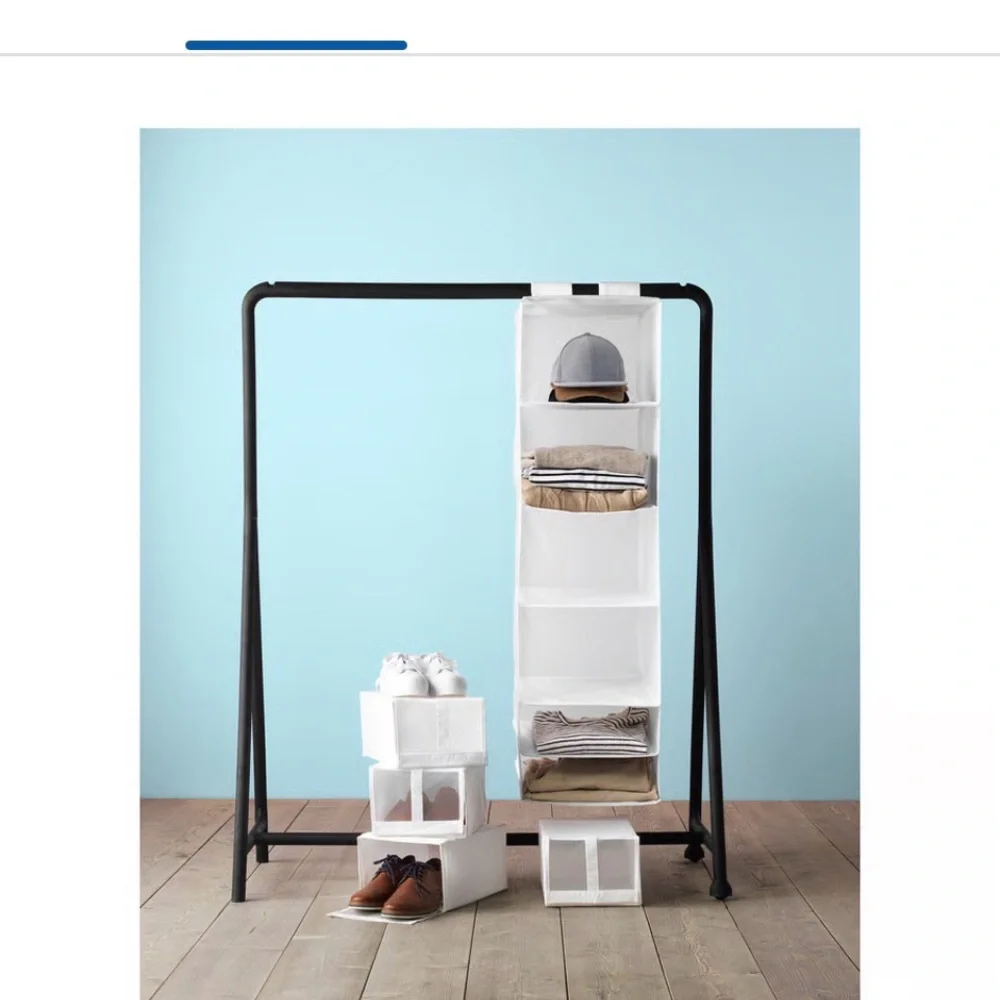 IKEA-SKUBB-White Hanging Closet Organizer